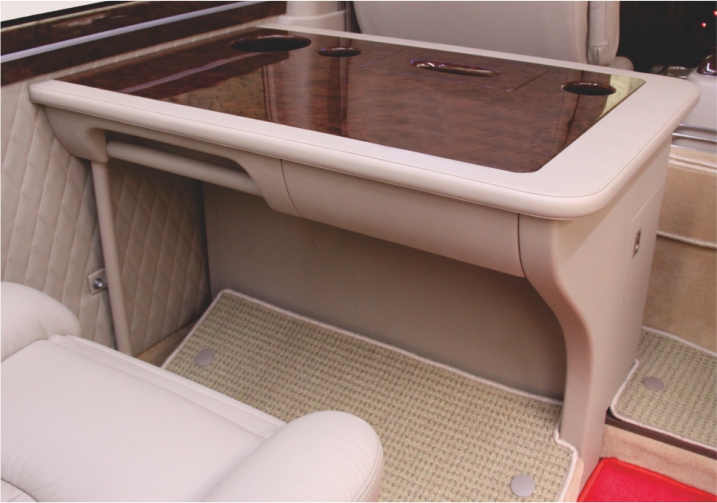 豪华软包全桃木面办公桌